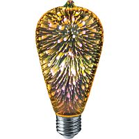 Лампа светодиодная Navigator NLL-3DRGB ST64 Е27 220В 2Вт 360Лм 65х140мм картинка 
